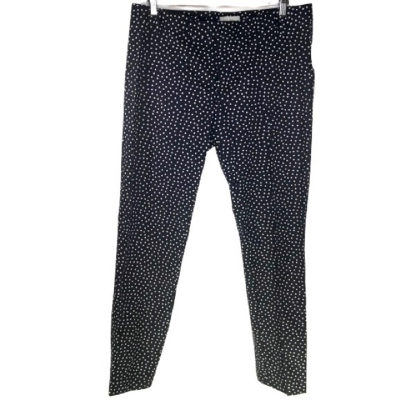 NWT slim Cropped Trousers Navy and white spots 12T - Picture 1 of 7
